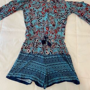 Sequin Hearts Girls Large Romper